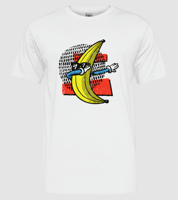 Banană DAB model alb pe tricou