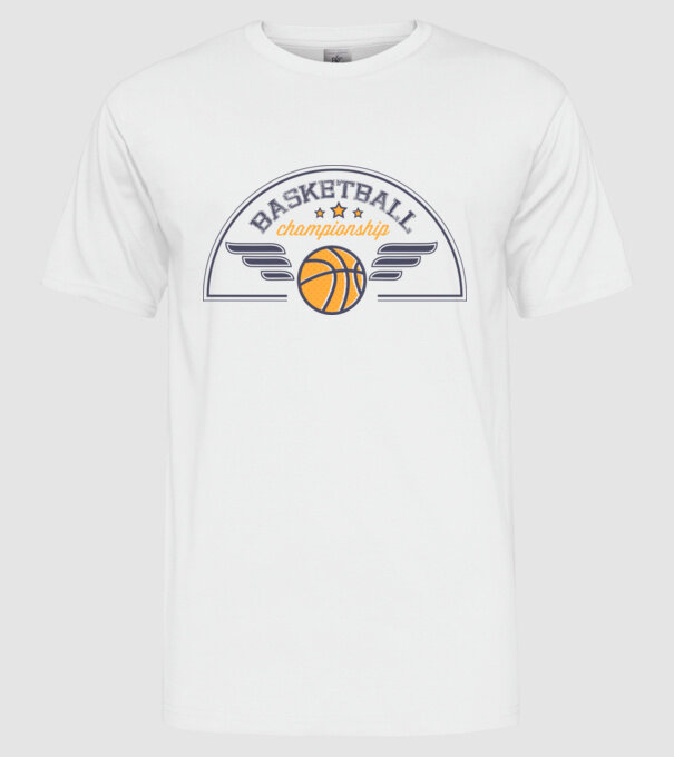 Basketball Championship model alb pe tricou