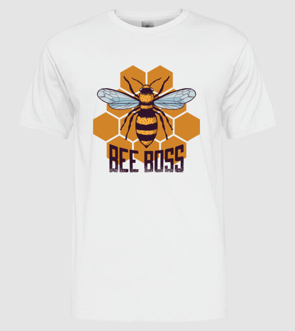 Bee Boss Șef Apicultor model alb pe tricou