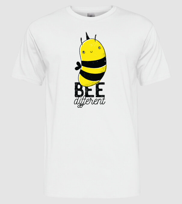 Bee different tricou albinuță model alb pe tricou