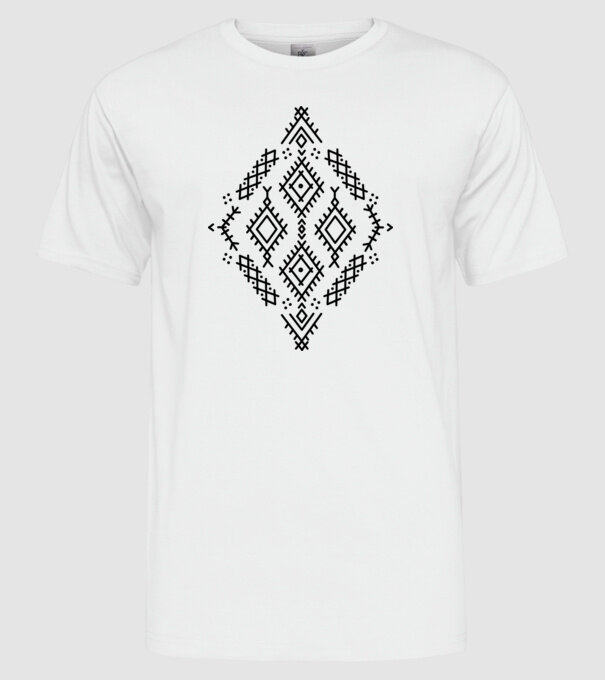Berbere Symbol model alb pe tricou