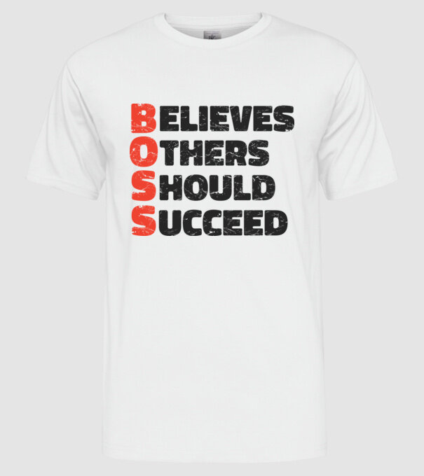 BOSS Șef model alb pe tricou