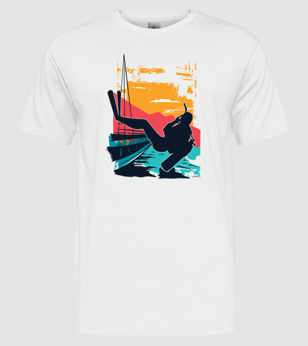 Tricou Scafandru Retro model alb pe tricou