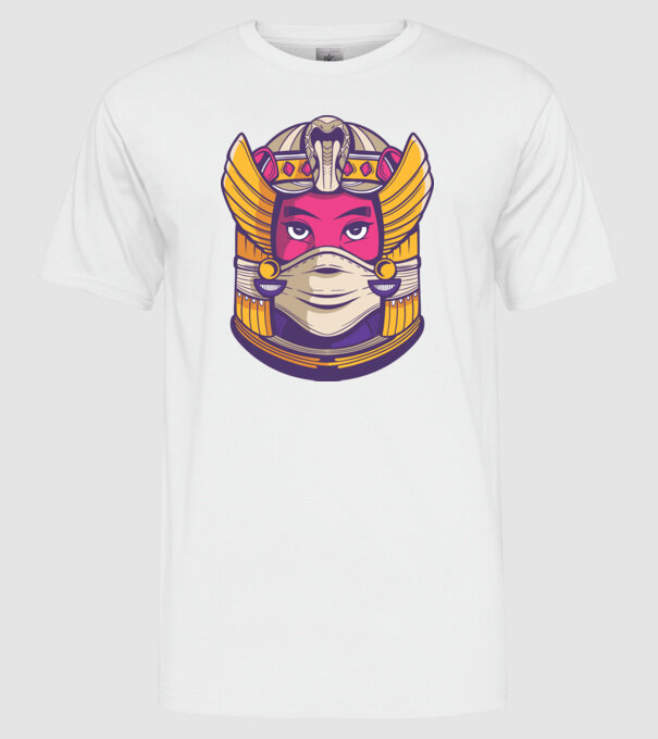 Cleopatra Mască model alb pe tricou