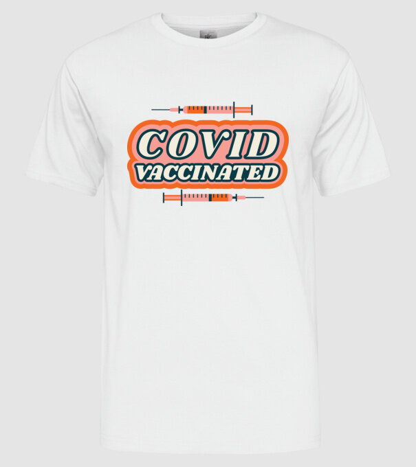 Vaccin Covid model alb pe tricou