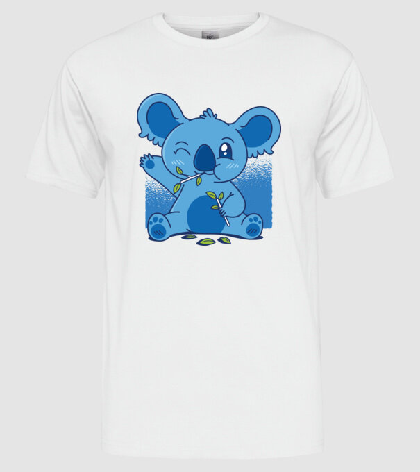 Koala drăguț model alb pe tricou