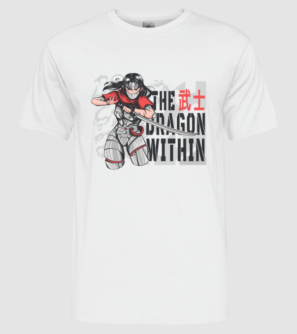 Cyborg Ninja fată Anime model alb pe tricou