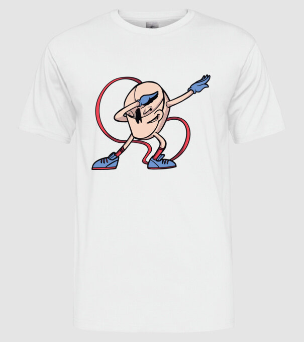 Șoarece DAB model alb pe tricou