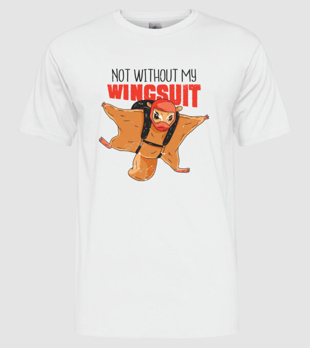 Veveriță cu parașută tricou amuzant model alb pe tricou