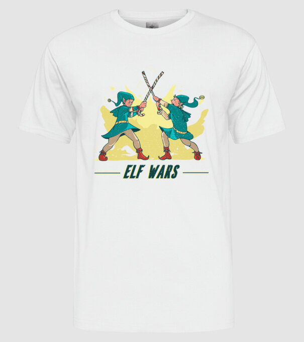 Războiul elfilor model alb pe tricou