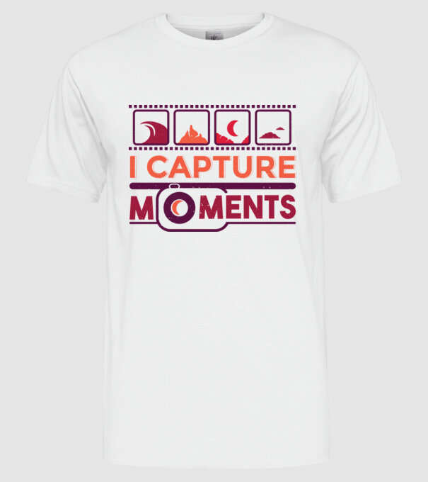 Prind momentele - Fotograf model alb pe tricou
