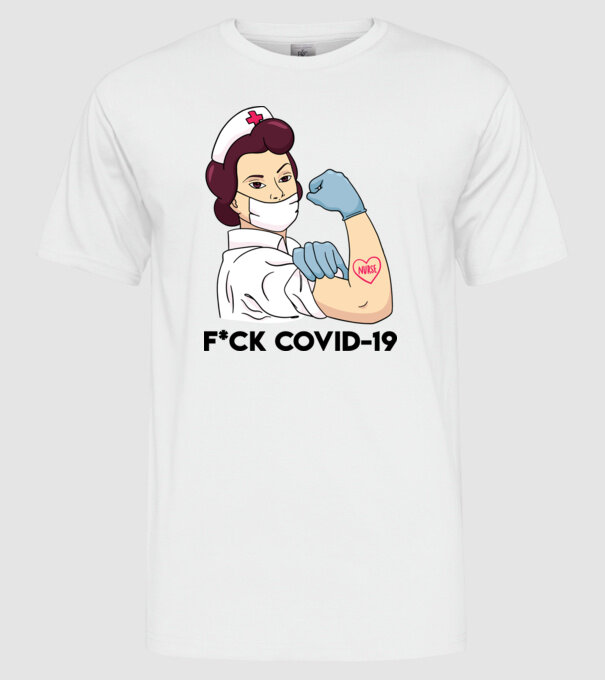 FCK Covid-19 Coronavirus model alb pe tricou