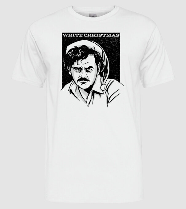 Crăciun alb cu Pablo model alb pe tricou