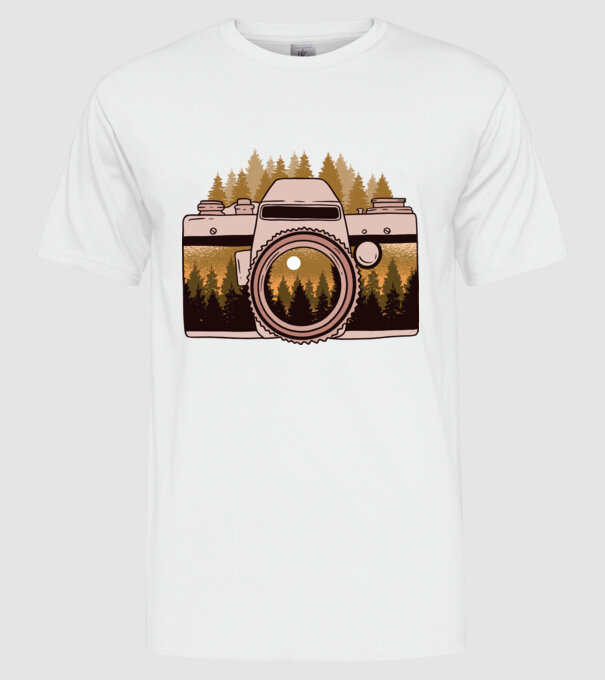 Natură Fotograf tricou fotograf model alb pe tricou