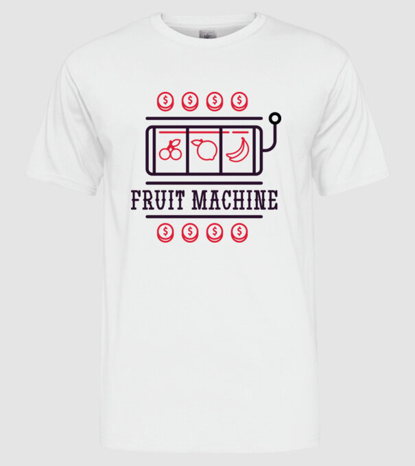 Fruit Machine Slot Machine model alb pe tricou