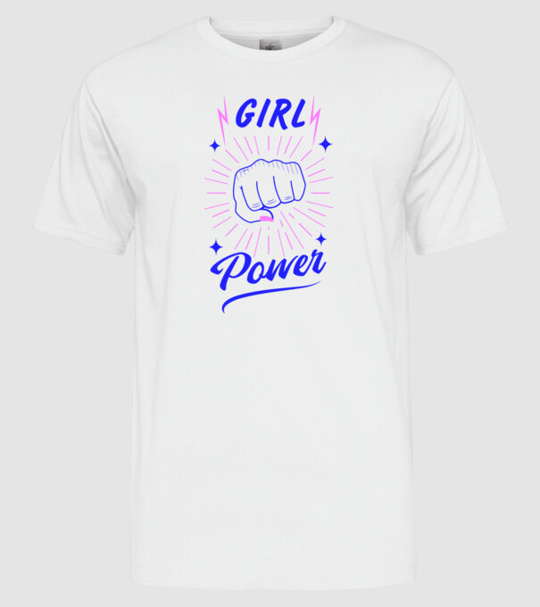 Girl Power Ziua Femeii model alb pe tricou