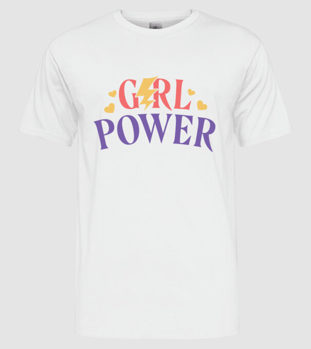 Girl Power Ziua Femeii model alb pe tricou