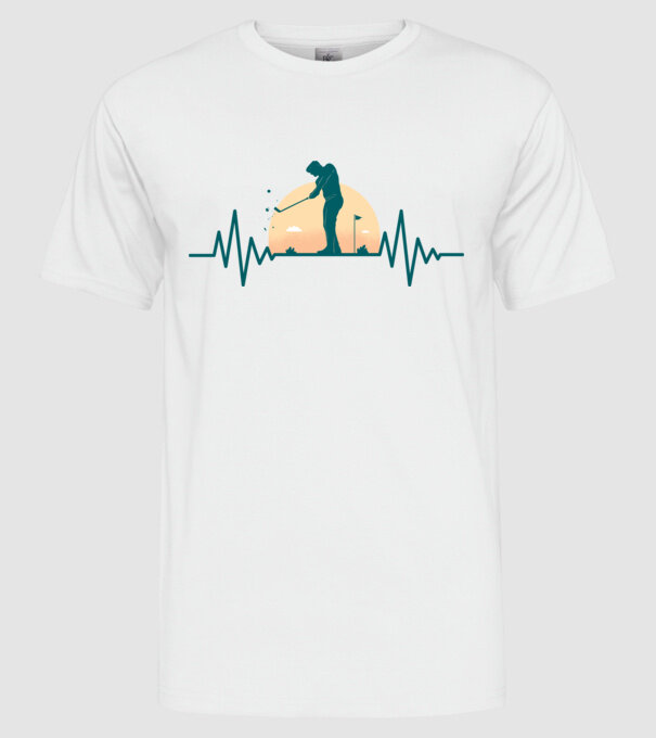 Golf Bătăi de inimă model alb pe tricou