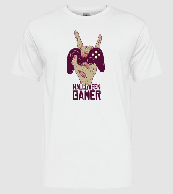 Halloween Gamer tricou Zombie model alb pe tricou