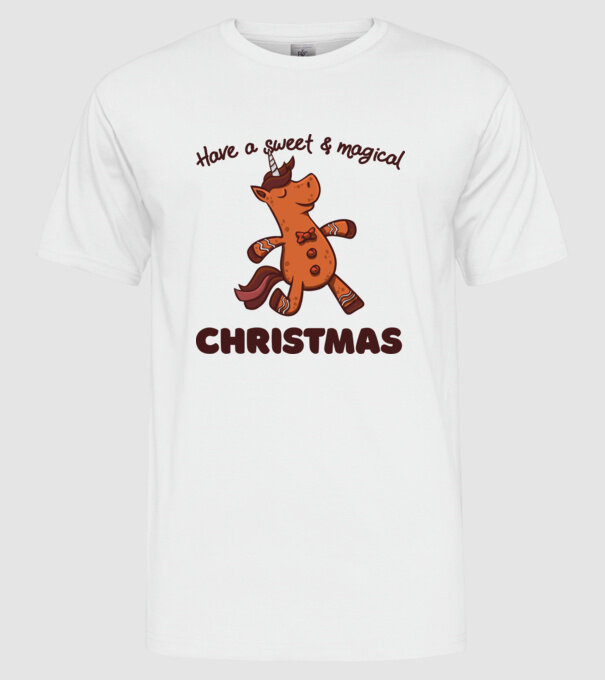 Have a sweet and magical Christmas model alb pe tricou