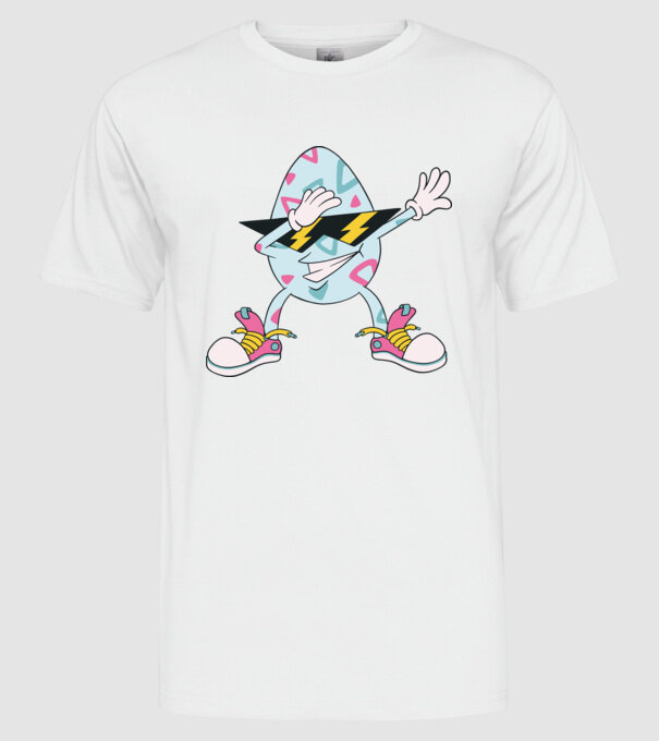 Ouă de Paște Dab model alb pe tricou