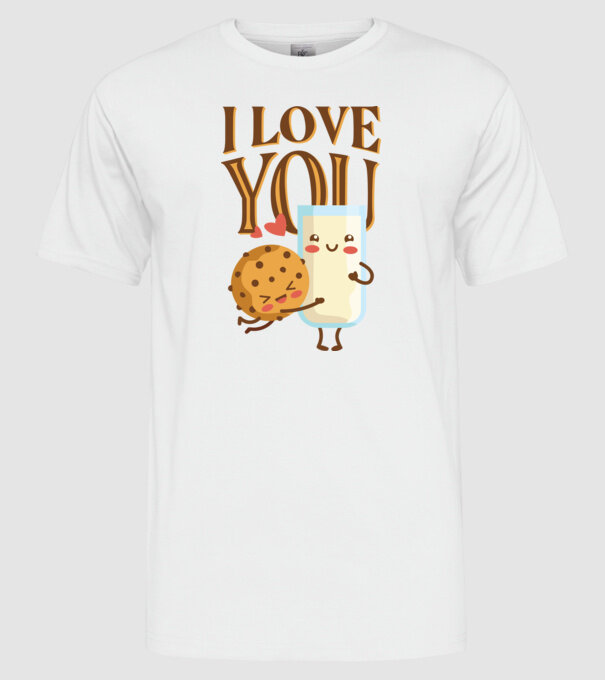 'I Love You tricou drăguț cuplu pentru Valentine''s Day' model alb pe tricou