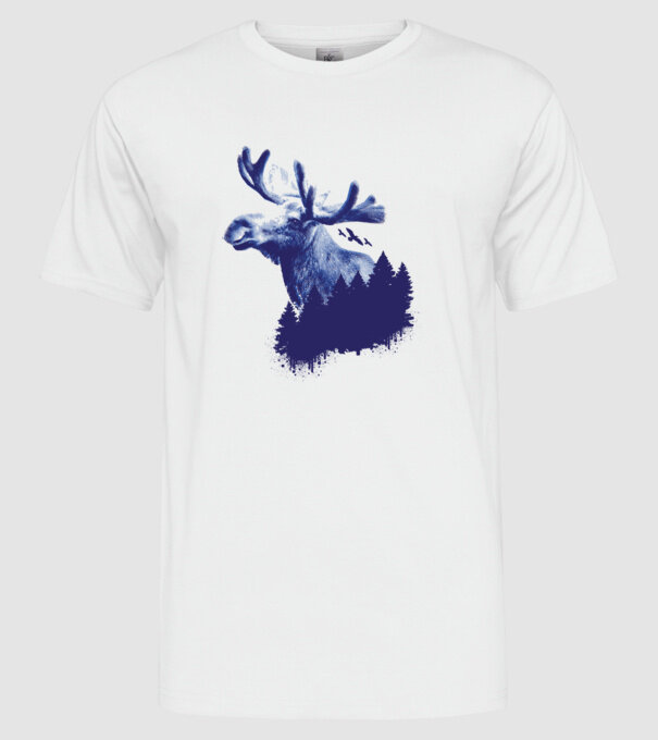 Elan model alb pe tricou