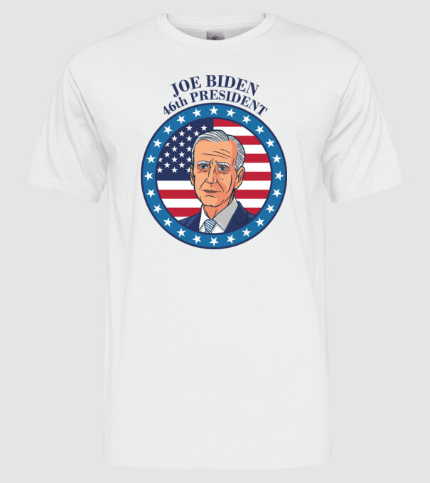 Joe Biden cel de-al 46-lea președinte al SUA model alb pe tricou