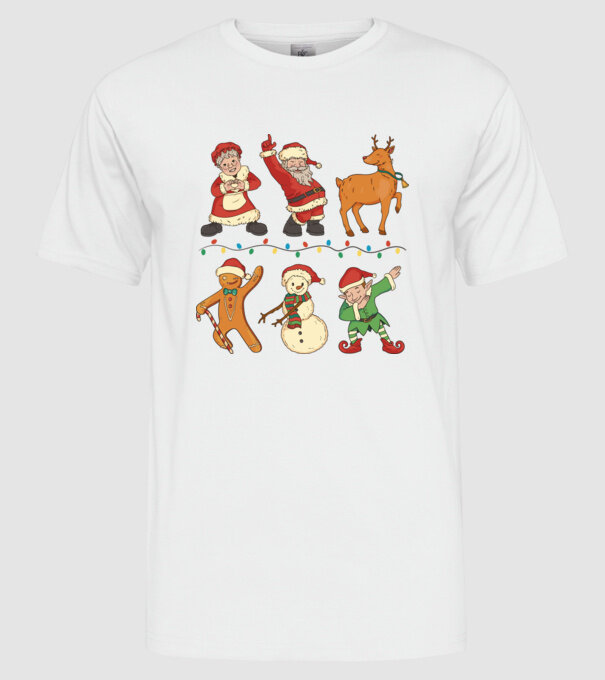 Crăciun DAB model alb pe tricou
