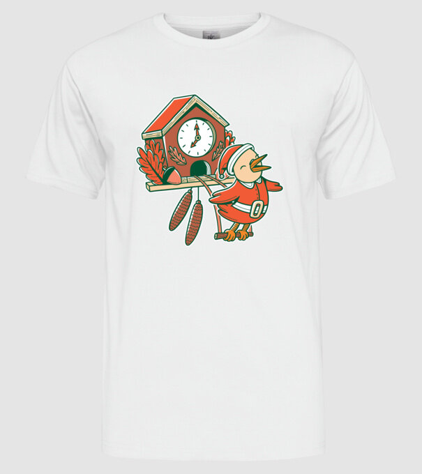 Cuc de Crăciun model alb pe tricou