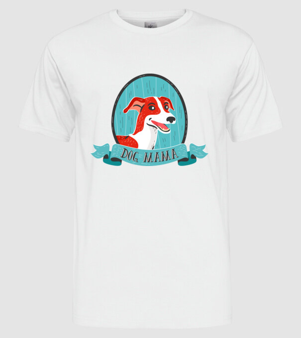 Câine Mamă model alb pe tricou