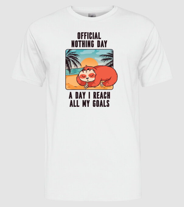 Leneș - Odihnă oficială model alb pe tricou
