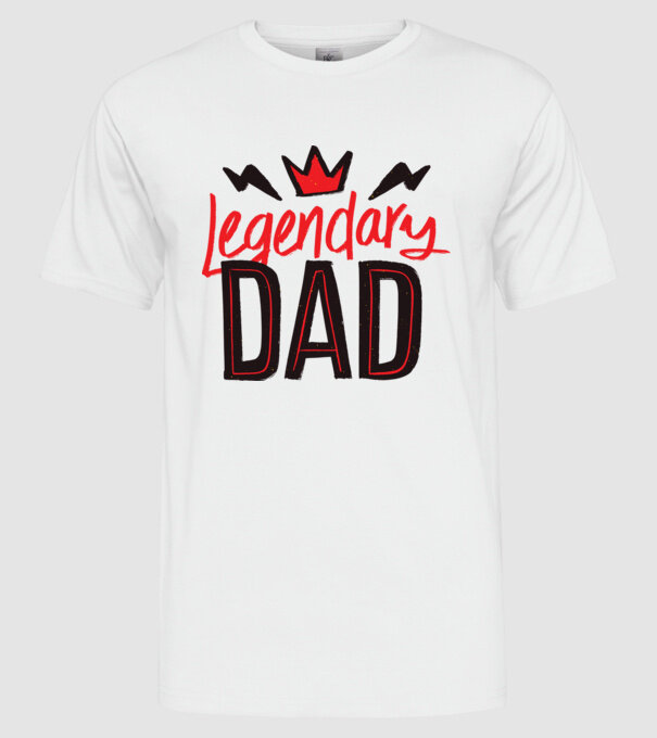 Tată legendar model alb pe tricou