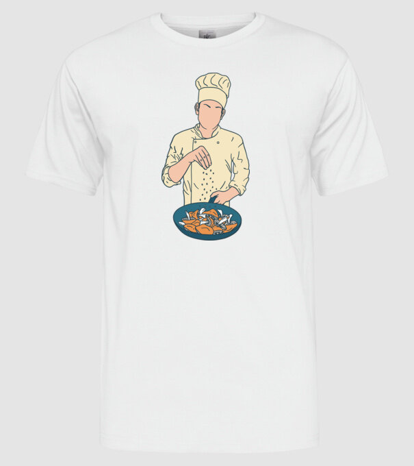 Maestru Bucătar model alb pe tricou