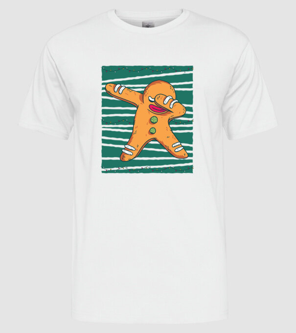 Turtă dulce DAB Crăciun model alb pe tricou