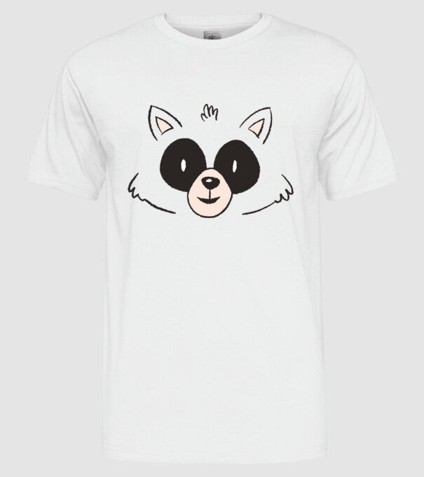 Cap Raton model alb pe tricou