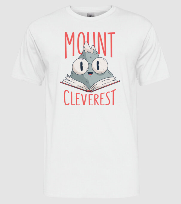 Tricou Mount Cleverest model alb pe tricou