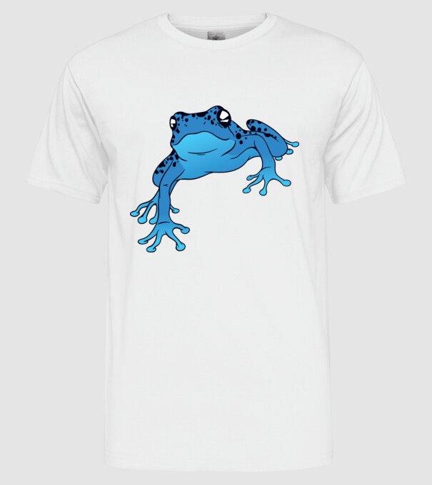 Broască otrăvitoare model alb pe tricou