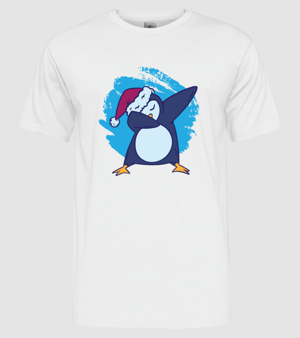 Pinguin DAB model alb pe tricou