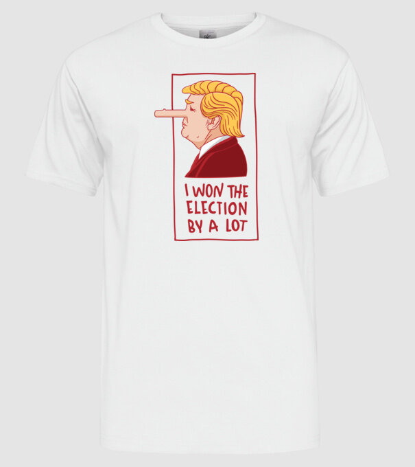 Pinocchio Trump model alb pe tricou