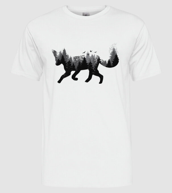Vulpe pădure Natură model alb pe tricou