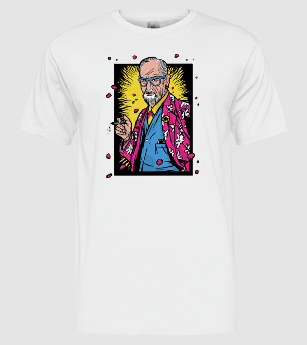 Sigmund Freud Filozof model alb pe tricou