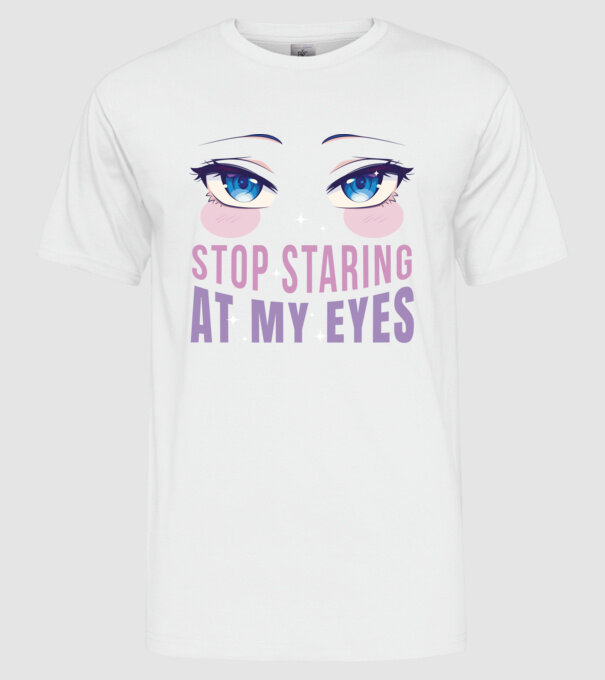 Ochi sexy Anime model alb pe tricou