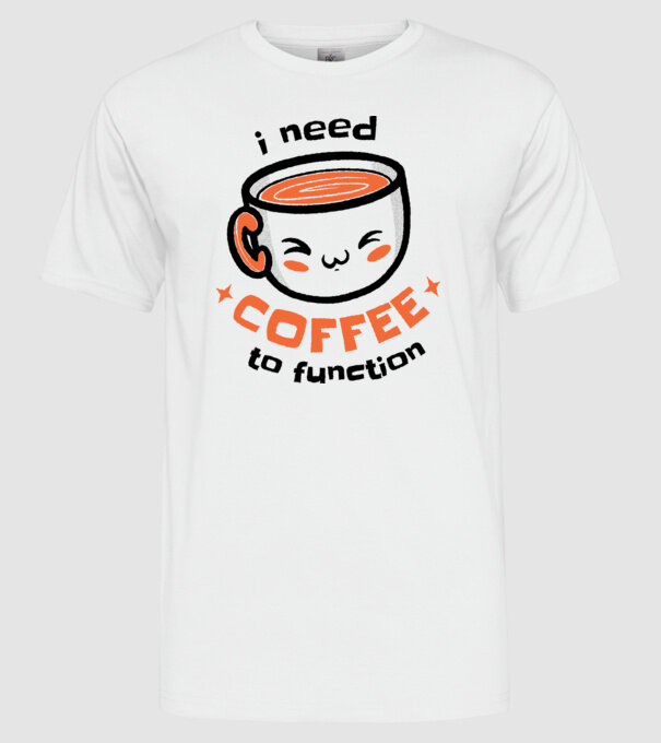 Am nevoie de cafea model alb pe tricou