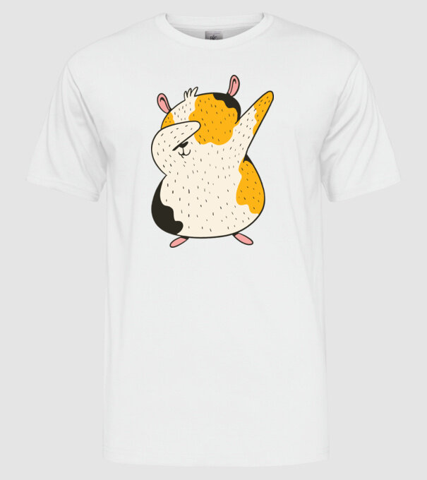 Porcușor de Guineea model alb pe tricou