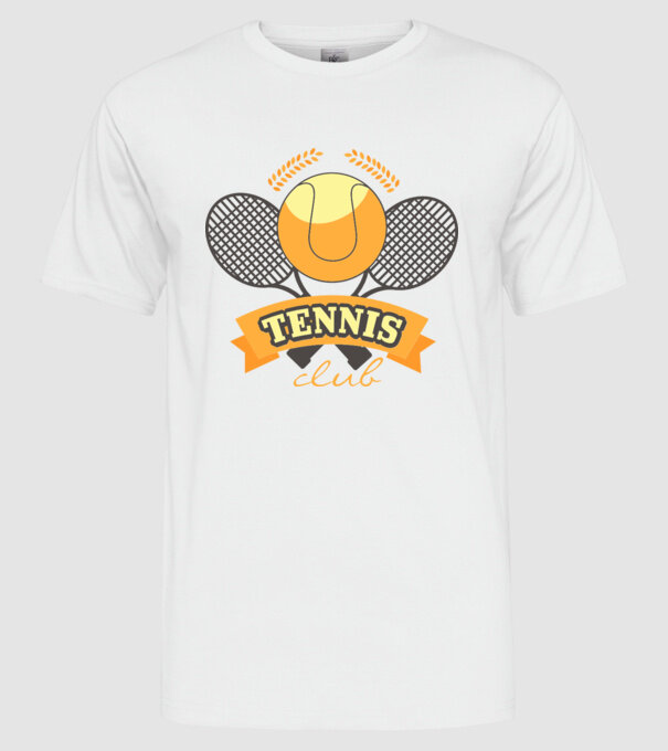 Tennis Club model alb pe tricou
