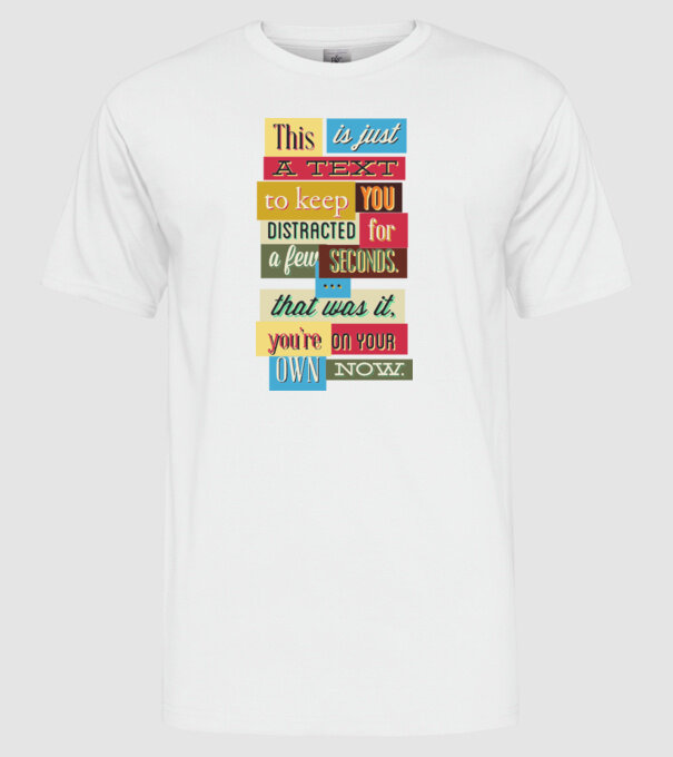 This is just a text to keep you distracted model alb pe tricou