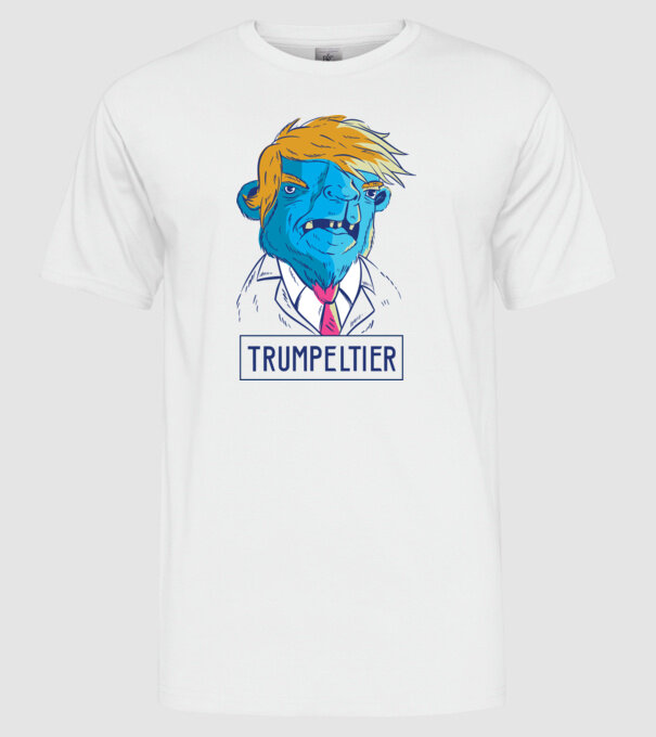 Trumpeltier monstru Trump model alb pe tricou