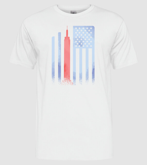 Usa Empire State Building model alb pe tricou