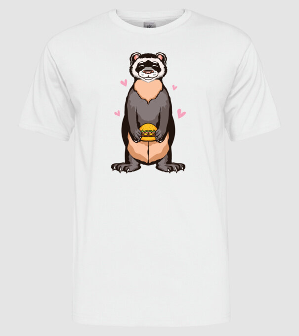 Dihor vânător model alb pe tricou